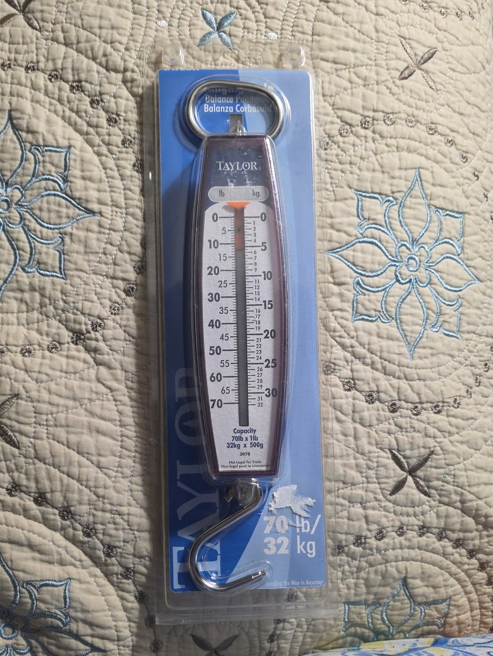 Taylor Handheld Spring Scale — White, Blue and Orange